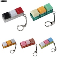 SIRENU Fidget Keychain, DIY Keyboard Keys Button Finger Keyboard Cap,  Relief Stress Keycap 3 Keys C