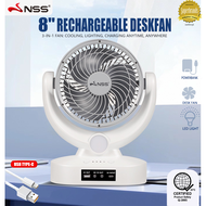 NSS Solar electric fan Rechargeable solar fan with panel 12"solar electricfan with emergency light