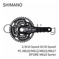 【ins】SHIMANO DEORE M610 Series FC-M610/M612/M615/M617 2/3X10 Speed 20/30 Speed 170 MTB Crankset Bicy