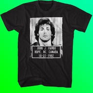 【Boutique Tshirt】 oversized man tops Rambo First Blood short sleeve John J Rambo Mug Shot 10 22 1982