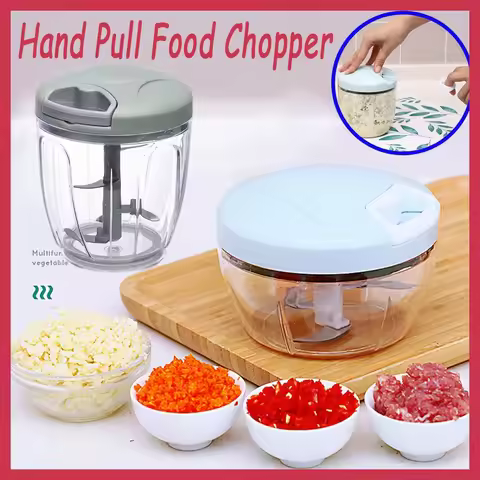 Garlic Chopper Manual Chopper Chopper Blender Portable Manual Food Vegetable Fruit Meat Grinder Kitc