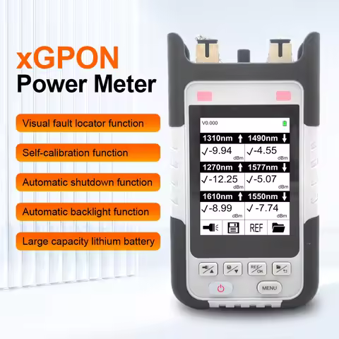 TM583 10GEPON XGPON XGSPON OPM PON Optical Power Meter FTTH RF Network Tester With VFL Supports 1270