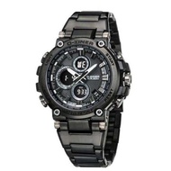JAM TANGAN D-ZINER 8276 D8276 DUAL TIME STAINLESS STEEL ORIGINAL WATERPROOF GARANSI