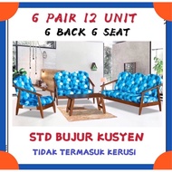 🇲🇾 🔥Hot Selling🔥 （JKR）STD 12 pcs / set Wooden Sofa Cushion Bujur ( Random Color ) With Sarung Cover 