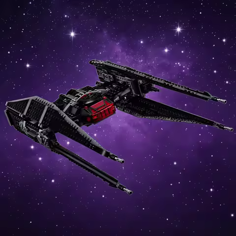 630 Piece Sci-Fi Starfighter Building Blocks Creative Hand Assembled Airplane Model Collectible Deco