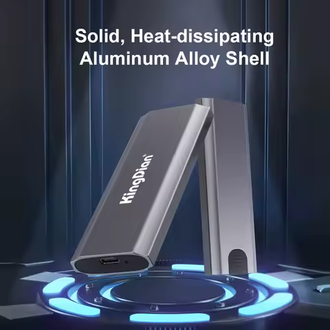 KingDian Aluminum M.2 NVME SSD External Hard Drive Portable SSD 1TB 2TB,(B+M) Key, Support UASP for 