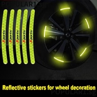 POPULAR 20pcs Car Wheel Hub, Universal Reflective Sticker Motorcycle Wheel Sticker, Night Driving Safely Luminous Warning Colorful Car Reflective Stickers Car Bike