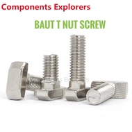 Bolt T Nut M5 M6 M8 Hammer Head Bolt Screw Flange Aluminum Profile 2020 3030 4040