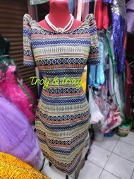 Filipiniana Dress ( midi ethnic design)