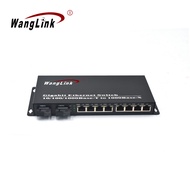 Wanglink 2FO 8RJ45 1.25G 48V Network POE Switch With 2SC Fiber+8 10/100/1000Mbps Ports IEEE 802.3 af