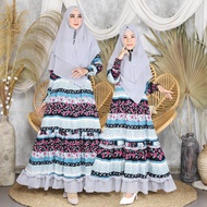 GAMIS COUPLE KELUARGA IBU DAN ANAK TERBARU BAHAN CERUTY BABYDOLL-BAJU COUPLE LEBARAN IBU DAN ANAK PE