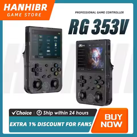 ANBERNIC RG353V Dual OS Retro Handheld Console 3.5" OCA IPS RK3566 Android Linux 5G WiFi Moonlight H