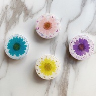 真花押花 白底押花手機氣墊支架 氣囊支架 捲線器 耳線收納器