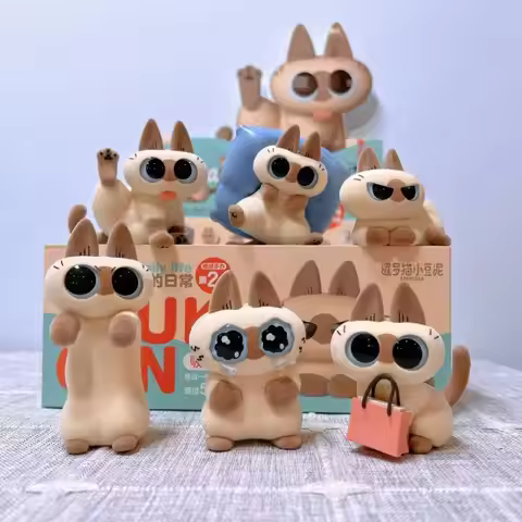 Hot Sale Original Azuki Can Azukisan Daily Life V2V3 Series Blind Box Siamese Cat Surprise Desktop O
