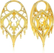 1 Pair Chain Link Ear Hangers Weights for Stretched Ear Plugs 2G 0G Gauges Expander Stainless Steel 