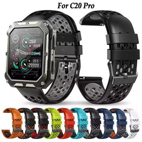 For C20Pro Smart Watch Strap Men Replacement Silicone Wristband Bracelets For Watches For C20 Pro Sp