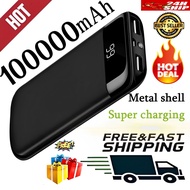 100% power bank original 100000mah LED Power Bank Large Capacity Slim Small Polymer  Fast Charger 3.