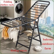 Balcony Outdoor Clothes Drying Rack 2-3Tier foldable drying rack 1.6m Rak Penyidai Baju Ampaian with