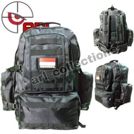 HITAM 60l jumbo black army backpack, tactical media gultor backpack