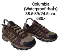 รองเท้ามือสอง Columbia 38.5-39/24.5 cm. (Waterproof กันน้ำ)