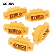 GOODV 5pcs XT60E Connector, Yellow AMASS XT60E Male Plug,  Mountable RC Drone Accessories Plastic XT
