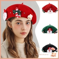 Boom Girls Woman Berets Hat with Christmas Theme Beret Vintage Artist Painter Beret