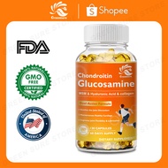 Glucosamine Chondroitin Support Joint Bone Health Supplement - D3K2 Vitamins MSM, Collagen, Turmeric