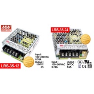 MEAN WELL LRS-35 AC to DC Power Supply (12VDC / 24VDC)