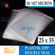 ♤ Plastik opp double seal 25x35 05 / plastik opp double press 25 x