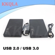 QKKQLA1 External HD Case 2.5 HDD Case SSD External Hard Drive Box Enclosure 6Gbps 10TB SATA to USB2.0/3.0 Hard Disk Case Adapter
