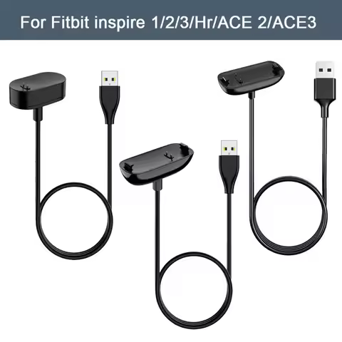 100cm USB Charger For Fitbit inspire/inspire 2/inspire 3 Charging Cable Cord Clip