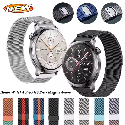 For Honor Magic Watch 2 46mm 42mm GSPro GS3 3i ES GT2 3 4 5 Milanese 20 22mm Magnetic Strap For Hono