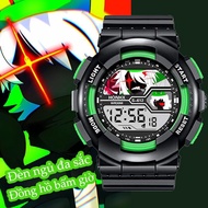 Roblox1x4 children's electronic watch in anime/cartoon style, waterproof with LED lights, multiple c