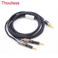 3.5mm 6.35mm XLR 4.4mm 16 Core OCC Silver Plated Earphone Upgrade Cable For Audio-Technica ATH-R70X 
