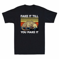Oryzomys Palustris Fake It Till You Make It Funny Animal Vintage Men's T-Shirt