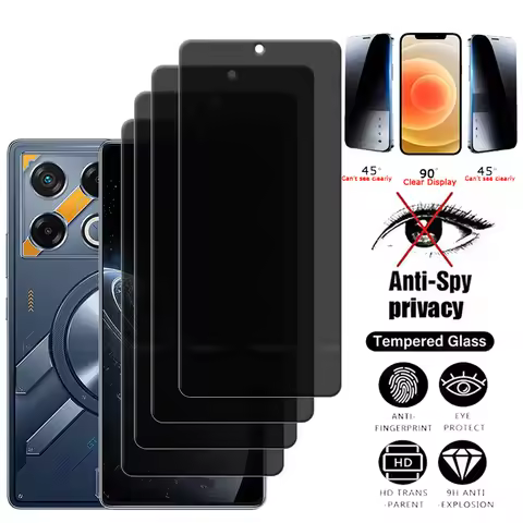 4Pcs For Infinix GT 20 Pro Glass Infinix GT 20 Pro Tempered Glass Privacy Anti-Spy Protective Screen