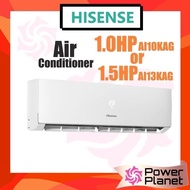 Hisense air cond 1.0HP AI10KAGS / 1.5HP AI13KAGS  ( 4 star ) Inverter Air Conditioner R32 / AI10TUGS (5 star)
