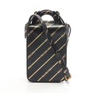 【二手】巴黎世家 (Balenciaga) BALENCIAGA單肩包 Box 2WAY 643853 黑色皮革 Box 單肩包 女士二手 A