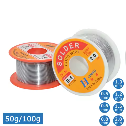 JINHU 50g/100g CF-10 Solder Wire Tin 0.5/0.6/0.8/1.0/1.2/1.5/2.0mm Roll Clean Rosin Welding Core Sol