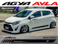 Sticker Mobil Agya Ayla simple terbaru 2013 - 2021 Sticker cutting Mobil Daihatsu Ayla Terbaru