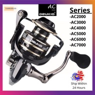 Deukio Fishing Reel AC2000 To AC7000 Series Adjustable Handle Fishing Spinning Reel Metal Mesin Panc