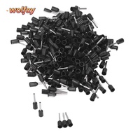 YOLANDA 1000PCS Insulated Crimping Terminal, E0508 Tubular Ferrule Terminal, Durable Black Color 22A