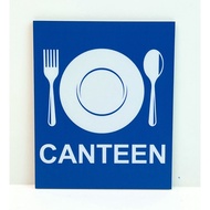 CANTEEN Signage Blue Color