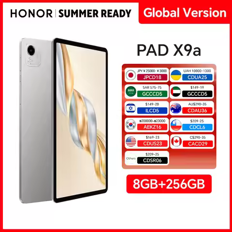 Global Version HONOR Pad X9a 6GB+128GB/8GB+256GB 11.5'' 2.5K 120Hz LCD Screen 8300 mAh Battery 35W S