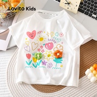 Lovito Kids Casual Tshirt Spring/summer Multicolor Tshirt for Girl LNL115146 Lovito Kids T-shirt Kas