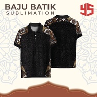 (BATIK02) TSHIRT BATIK BERKOLAR SUBLIMATION