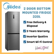 MIDEA 2 DOOR BOTTOM MOUNTED FRIDGE INVERTER QUATTRO (MDRB470MGD28 320L)