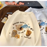 Cat COFFEE DOZE OFF Children's Crewneck Sweater | Sweater Jackets for Children 5 ~ 16 Years