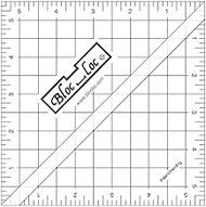 Bloc Loc Half Square Triangle Multiple-Size 5-1/2" Quilting Ruler with Grid Lines for Quilters