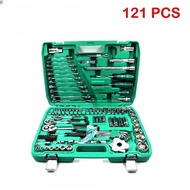 121pcs Socket Set Ratchet Box Socket Set Box Set Spanner Set Wrench Set Tools Set (M)